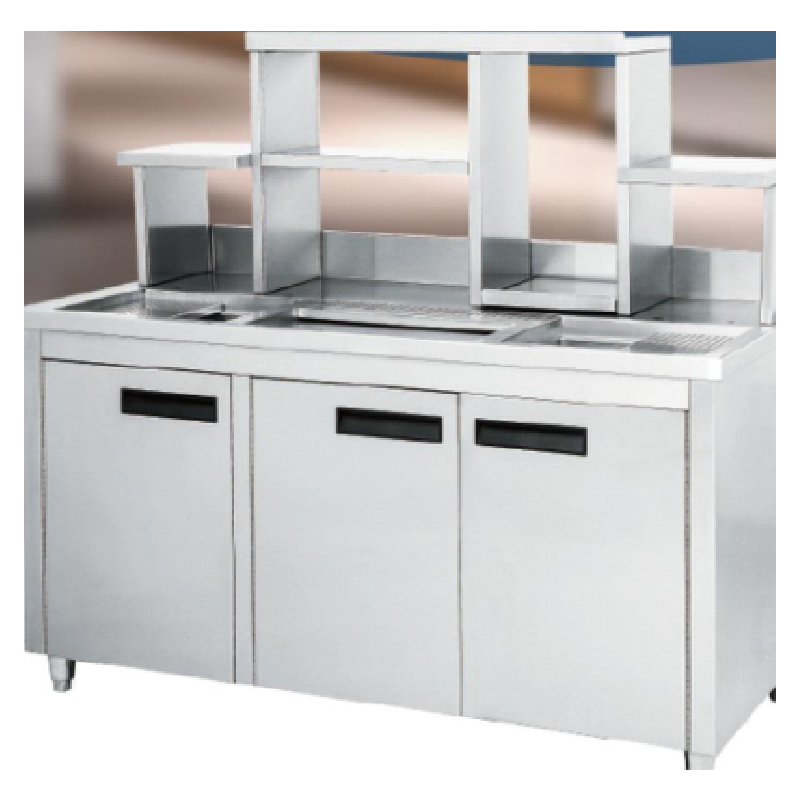 Stainless Bar Working Platform & Ice Bin Sink Table KK-S Series